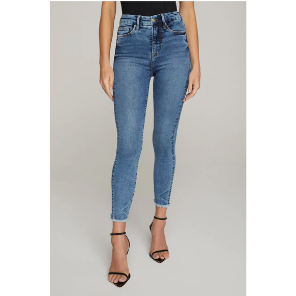 GOOD AMERICAN NWT Good Waist Crop in Blue633 // 0 - Picture 2 of 14
